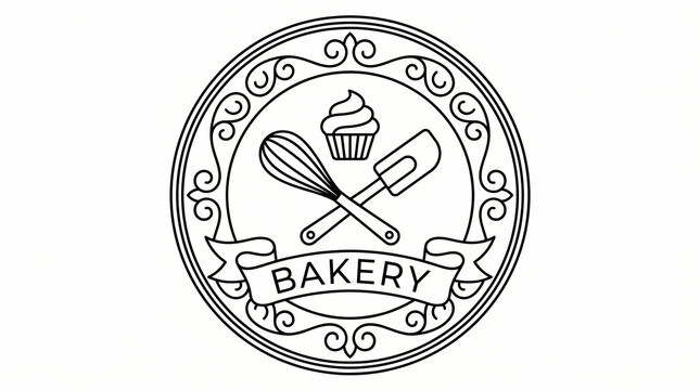 Bakery Emblem with Tools.