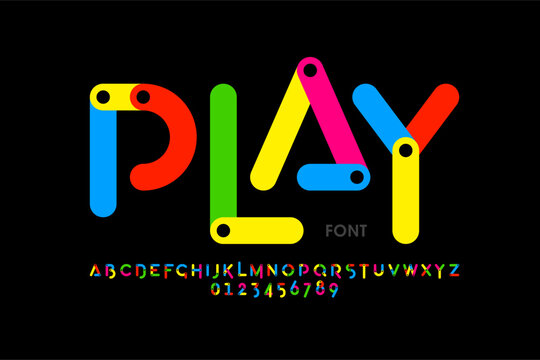 Playful Childish Colorful Font | Fun Kids Display Typeface

