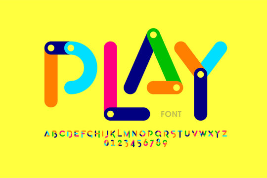 Playful Childish Colorful Font | Fun Kids Display Typeface

