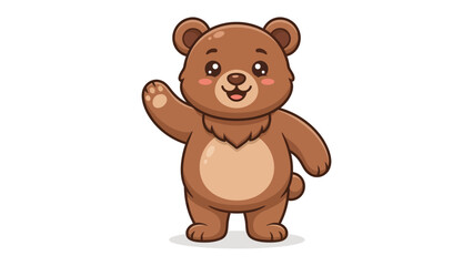 Cute bear waving hello © Robaba