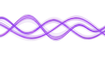 Abstract purple flowing wave lines energy design element isolated on a transparent background for digital graphics and modern creative projects © Maidul