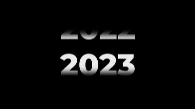 Fast Forward Year Counter Animation 1955 to 2026. Rolling number timeline with motion blur. White text on black background for history, documentary, and time transitions.