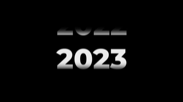 Fast Forward Year Counter Animation 1956 to 2026. Rolling number timeline with motion blur. White text on black background for history, documentary, and time transitions.