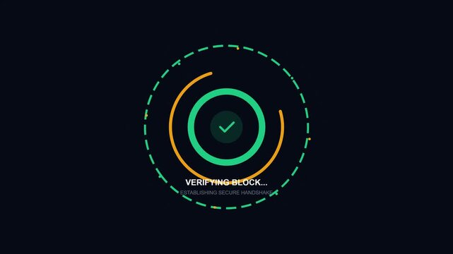 Futuristic Circular Loading UI Animation and Motion Graphics for Data Processing