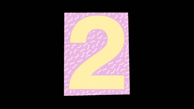 Stop Motion Animated Ransom Note Cutout Sticker Number 2 Loop