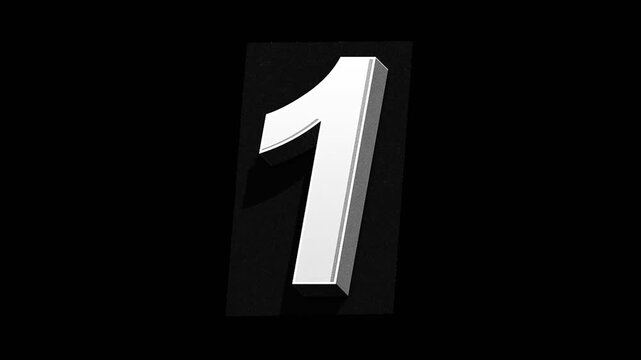 Stop Motion Animated Ransom Note Cutout Sticker Number 1 Loop