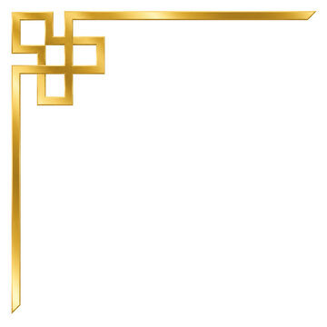 gold corner frame border