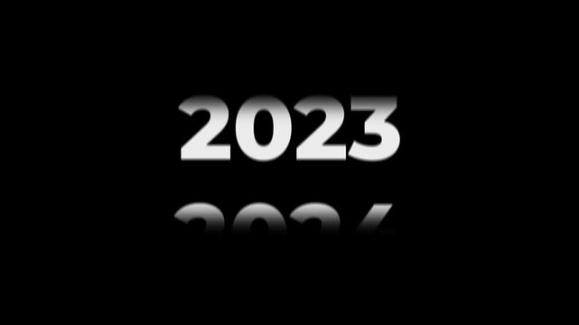 Fast Forward Year Counter Animation 1968 to 2026. Rolling number timeline with motion blur. White text on black background for history, documentary, and time transitions.