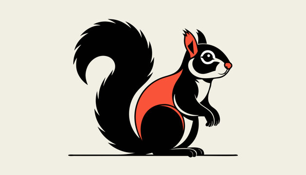 Vector illustration of squirrel 