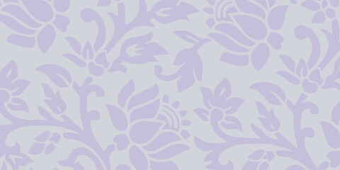 Fototapeta premium Subtle Floral Pattern in Soft Lavender and Cream Tones.