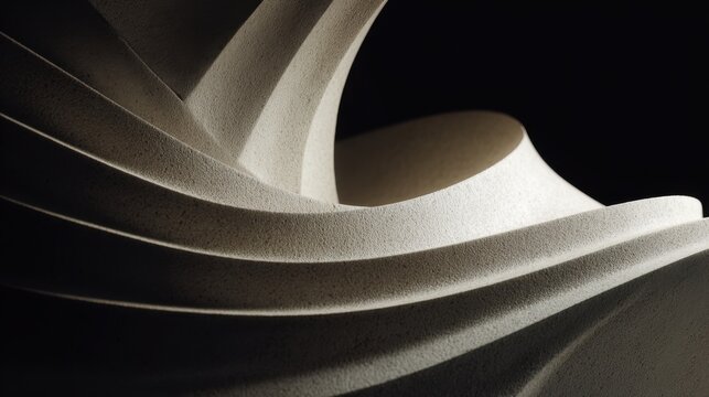 3d render of a spiral staircase