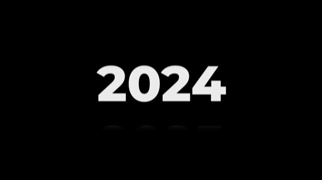 Fast Forward Year Counter Animation 1985 to 2026. Rolling number timeline with motion blur. White text on black background for history, documentary, and time transitions.