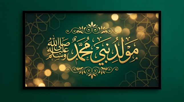 Maulid Nabi Muhammad SAW Arabic Calligraphy Lettering