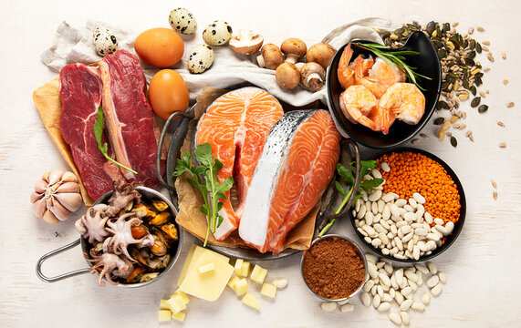 Composition with food products rich in zinc