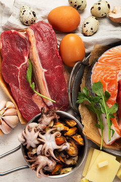 Composition with food products rich in zinc