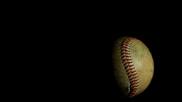 baseball on black