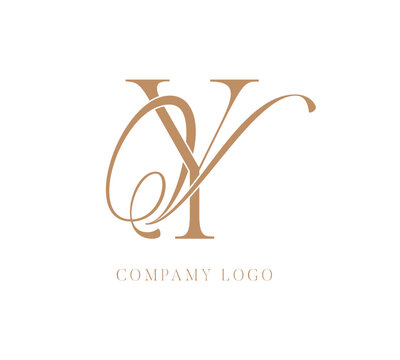 VY initial wedding monogram logo design