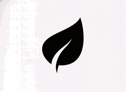 Leaf pattern stamped on linen fabric. Vector graphic