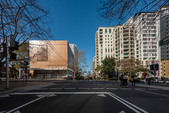McLaren Street Eastbound at Miller Street Beside Victoria Cross Metro in North Sydney On July 29 2026