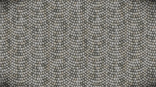 Wavy cobblestone texture forms an infinite loop background.