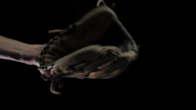 hand on black