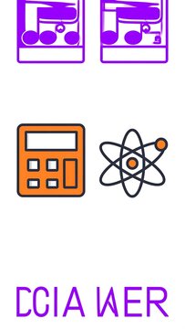 Science and music education icons set.