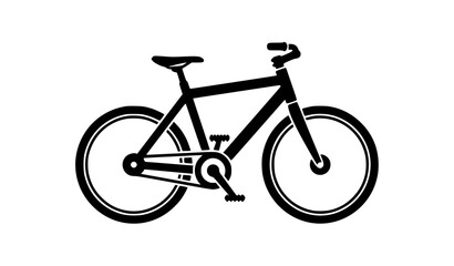 Obraz premium Minimal Bicycle Sign Icon Vector Illustration with Filled Cycling Symbol for Web Interface and Brand Identity Design