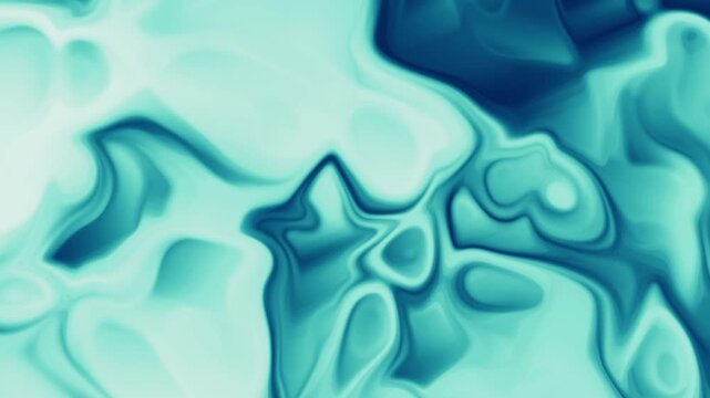 Seamless background loop of abstract blue fluid marble texture motion graphics