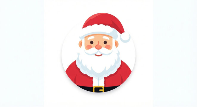 Cute Santa Claus Vector Illustration for Christmas Design