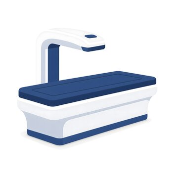 Modern DEXA Bone Density Scanner Flat Icon - Alternate Angle View