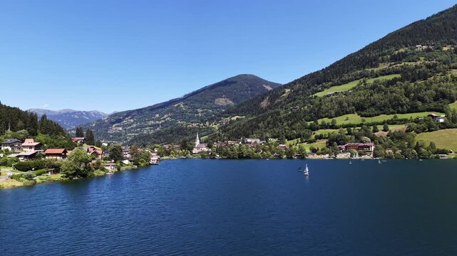 Feld am See and Feldsee Lake in Carinthia, Austria