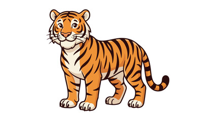 Obraz premium tiger animal clipart vector illustration
