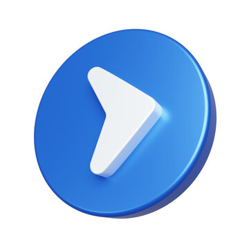 Chevron Right Arrow Icon For Next or Navigation 3D Render