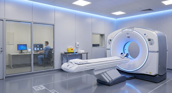 nuclear medicine pet scan machine room