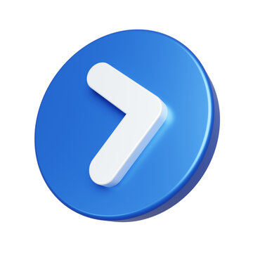 Chevron Right Arrow Icon For Next or Navigation 3D Render