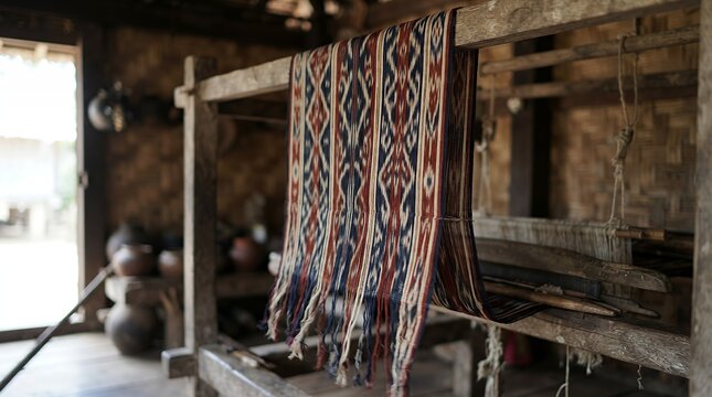Traditional Hand Loomed Ikat Textile