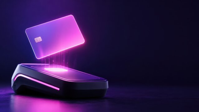 Contactless Payment with Financial Strategy Concept Digital Illustration
