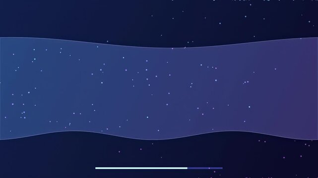 Abstract animated customer churn and retention flow drawn as blue and cyan glowing lines and dots on a deep dark background. Clean minimal motion graphics element with free space around it, ideal for 