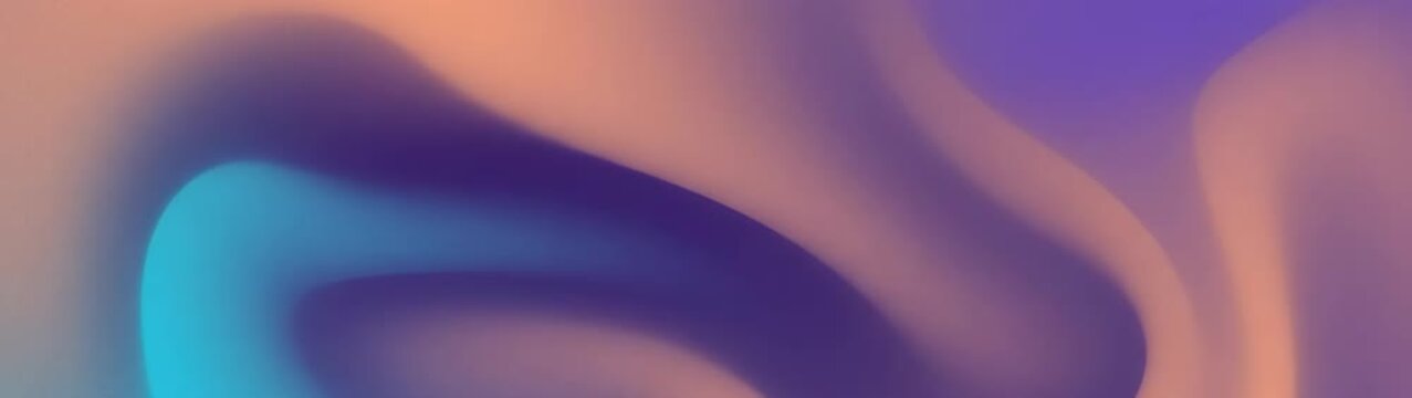 Smooth gradient shifting through purple teal and peach hues forming gentle soft curved shapes Perfect for web design.