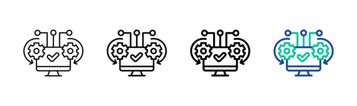 Operational System Icon Collection Different Style Outline