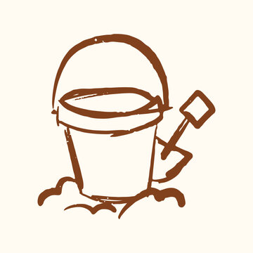 Illustration of an Kids Toy Bucket