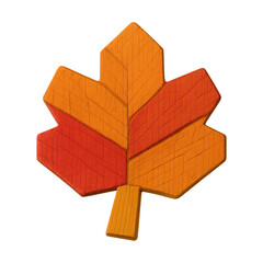 Obraz premium PNG Colorful autumn leaf illustration