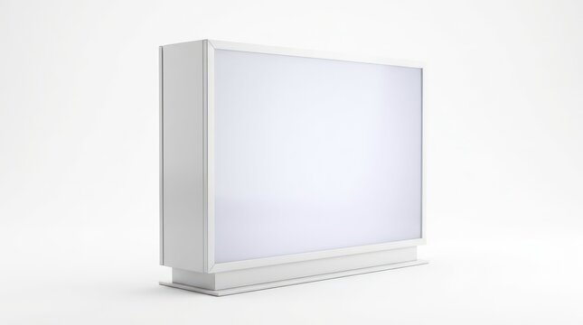 Modern white rectangular light box fixture.