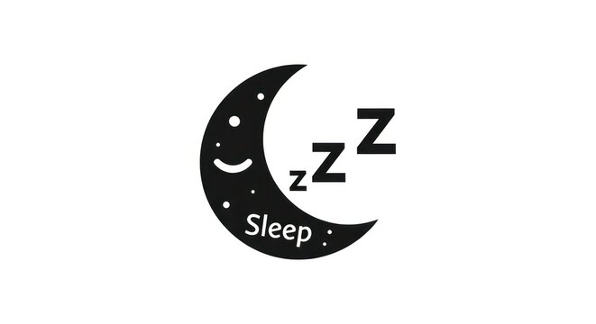 Sleep Crescent Moon Symbol Icon.