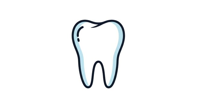 Tooth icon dental care symbol.