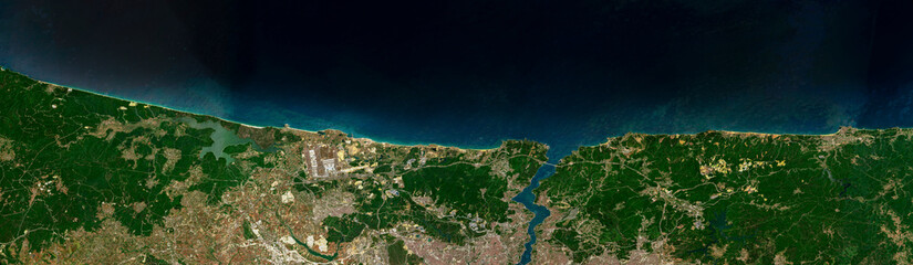 Bosphorus Strait on open data satellite image © M. Jurzyk