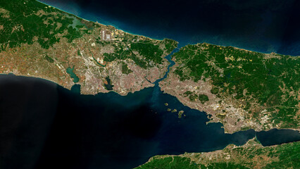 Bosphorus Strait on open data satellite image © M. Jurzyk