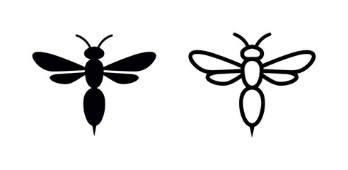 Fototapeta premium Wasp and Hornet Insect Icon