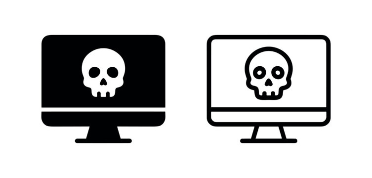 Computer malware and virus icon