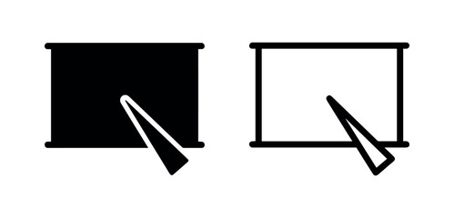 Classroom blackboard pointer icons set © liubomir118809